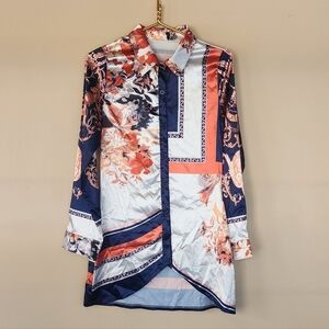 Unknown designer satinlike blouse